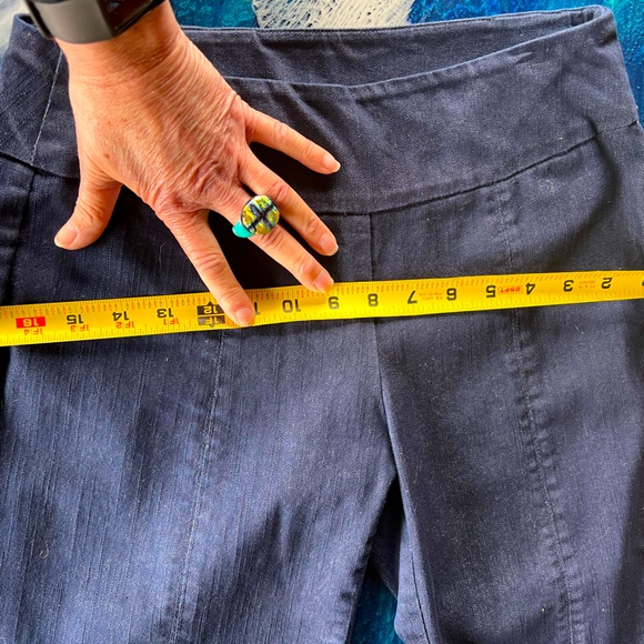 NWOT Lulu B Capri Denim Stretch Legging with Crystal Rivets Sz 4 - Picture 10 of 15